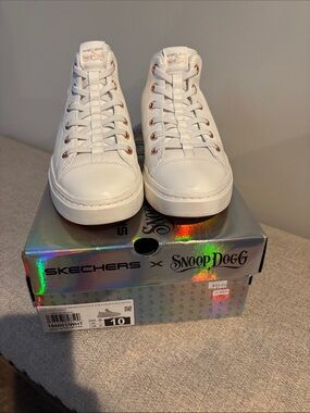 Skechers with Snoop Dogg White Leather Sneaker